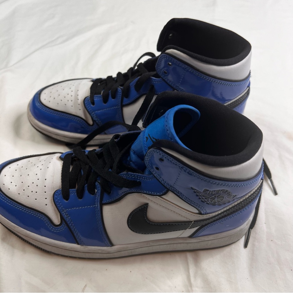 Nike Air Jordan 1 Mid SE Dd6834-402 Adult Unisex Blue Sneakers Sz 7.5 L010325 - Picture 6 of 9